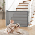 Retractable Baby Gate for Stairs & Doorways, Mesh Dog Gate Indoor Outdoor, Extends to 55" Wide 34" Tall Child Gate