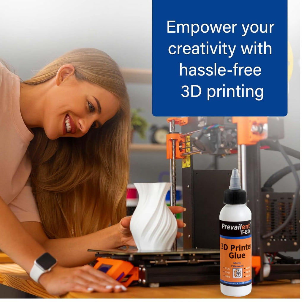 3D Printer Bed Adhesive Prevailent T-80-4 fl oz (118ml) | PLA, PETG, ABS, TPU & More, Bed Glue for Multiple Build