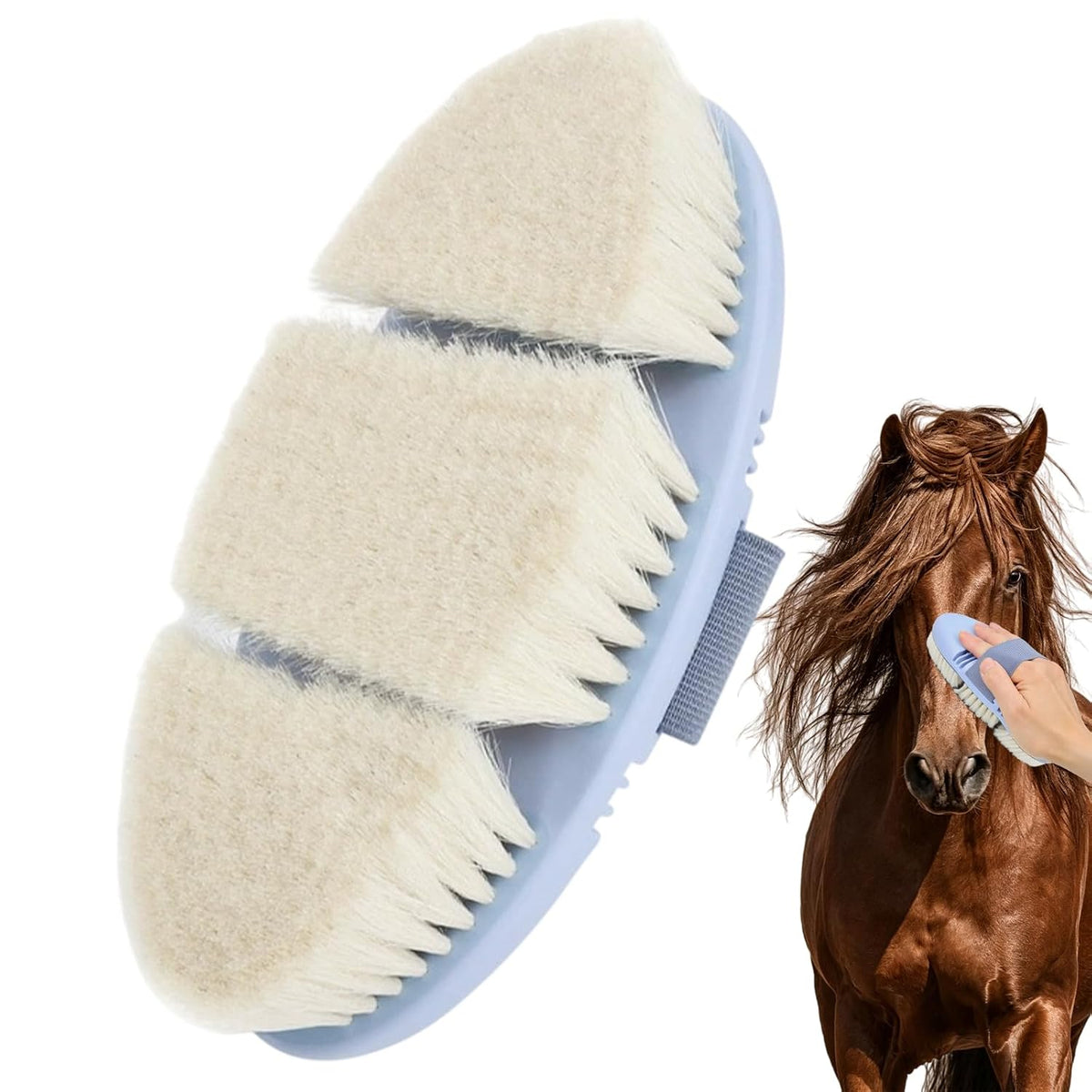 Soft Wool Horse Face Brush Flexible Horse Brush for Grooming