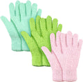 3 Pairs Microfiber Plant Dusting Gloves Leaf Cleaning Gloves for Indoor Plants, Blinds, Furniture, House (Green