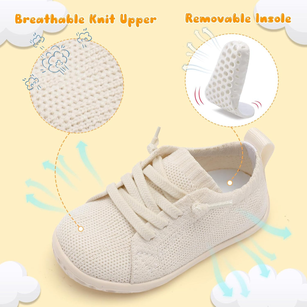 Baby Shoes Baby Boy Girl First Walking Shoes Breathable Barefoot Infant Shoe Lightweight Slip On Sneakers Soft Sock Shoe