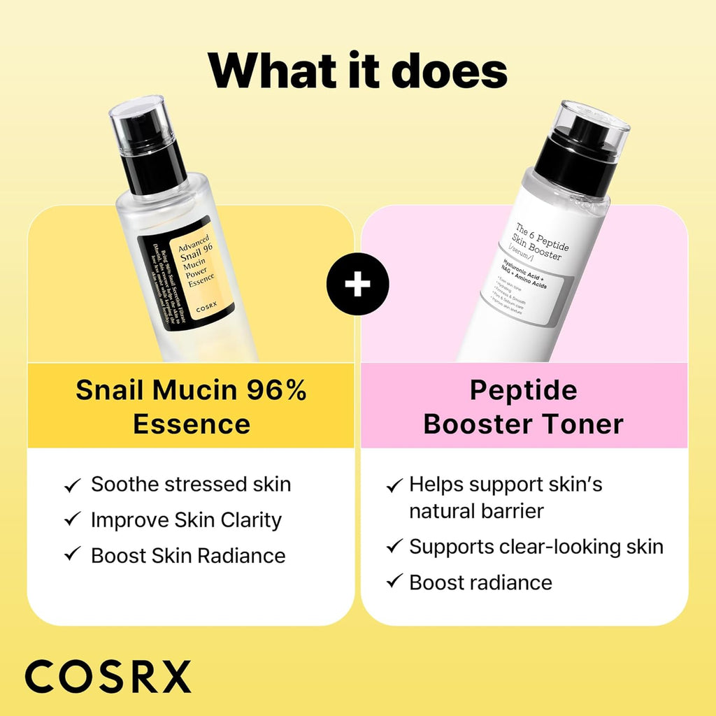 Snail Mucin 96% Peptide Booster Set - Amazon Exclusive - Korean Skin Care, Gift Sets, Skin Care Sets for Women