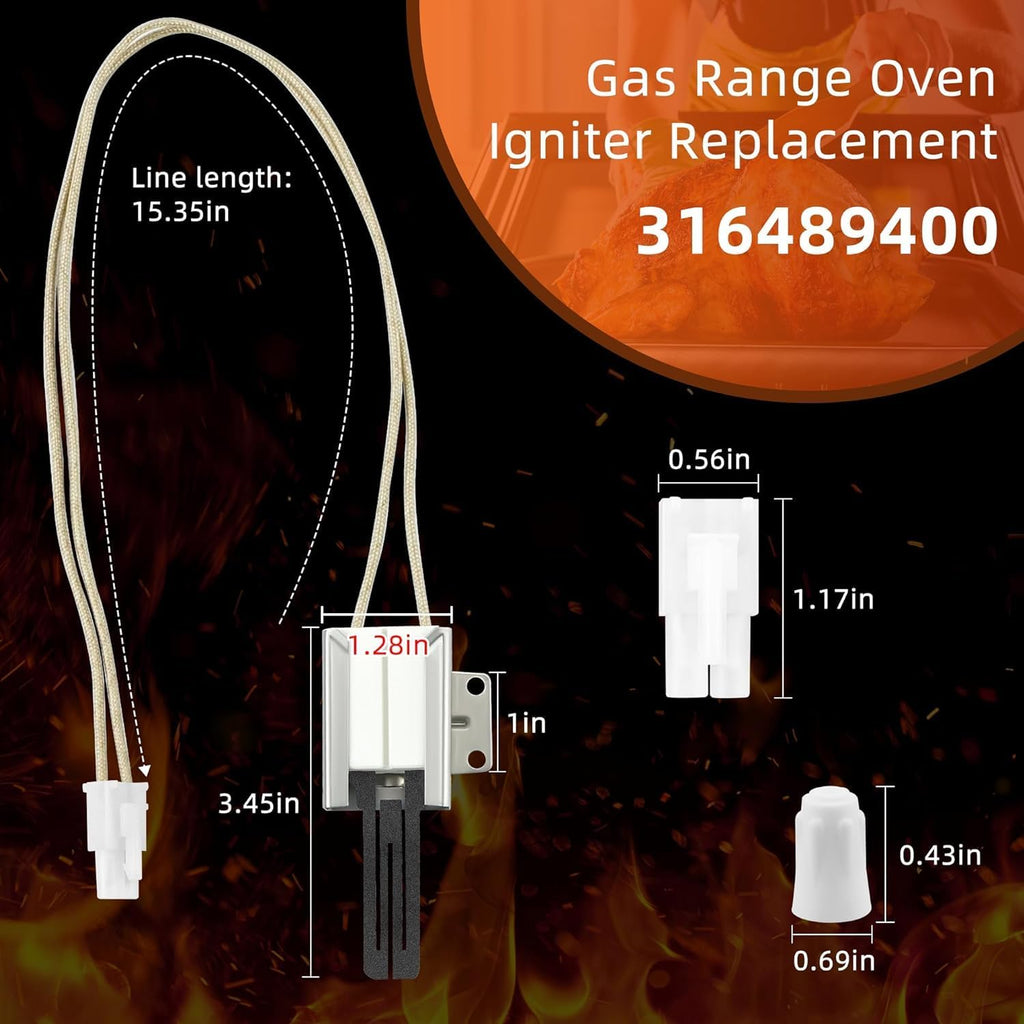 316489400 316489403 5304534663 Durable Gas Oven Stove Igniter Replacement