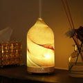 Essential Oil Diffuser Hand Blown Glass Aromatherapy Diffuser - Ultrasonic Cool Mist Scent Aroma Diffuser, Whisper