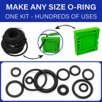 Buna-N O-Ring Splicing Kit, 70A Durometer, Black, 10 Sizes