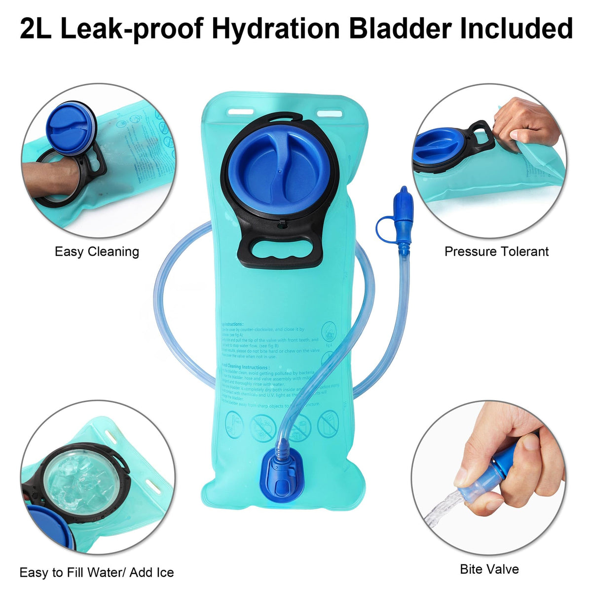 Hiking Backpack with 2L Water Bladder,Hydration Backpack for Running