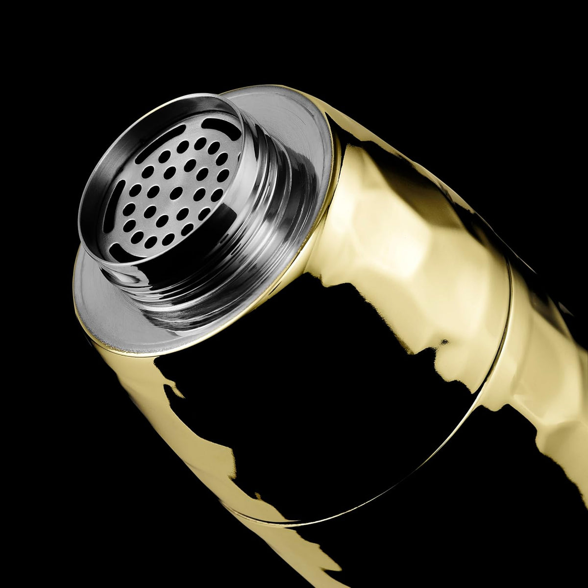 25 oz Gold Vacuum Insulated Cocktail Shaker w/Jigger & Strainer