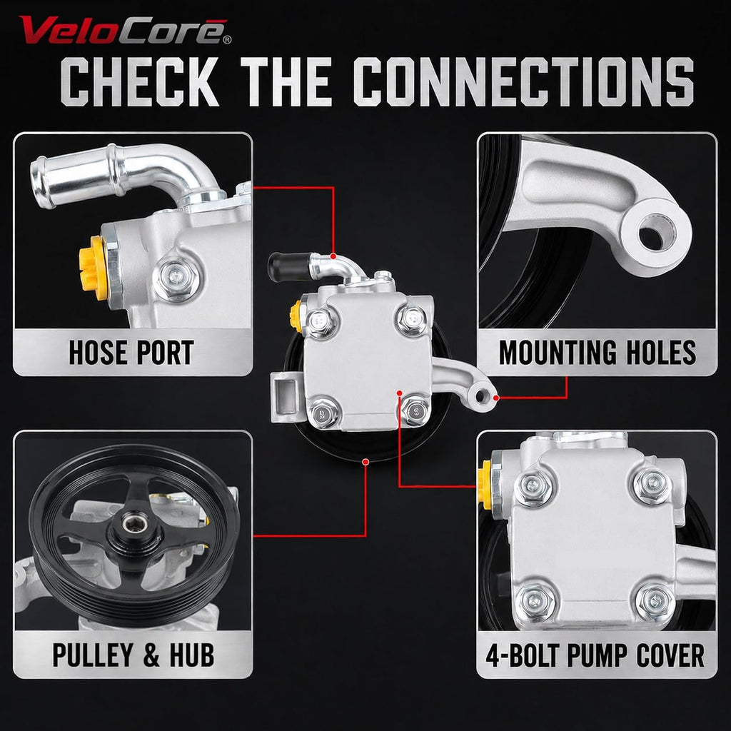 20-2403 Power Steering Pump With Pulley Compatible With GM 3.6L