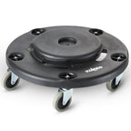 18" Black Standard Commercial Trash Can Dolly