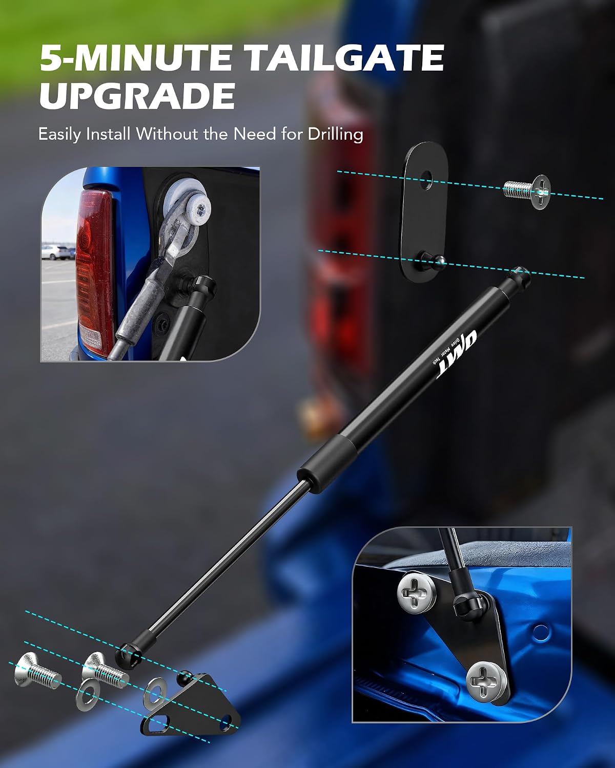 OMT Tailgate Assist Shock Absorbers Compatible with 2015-2026 Ford F150