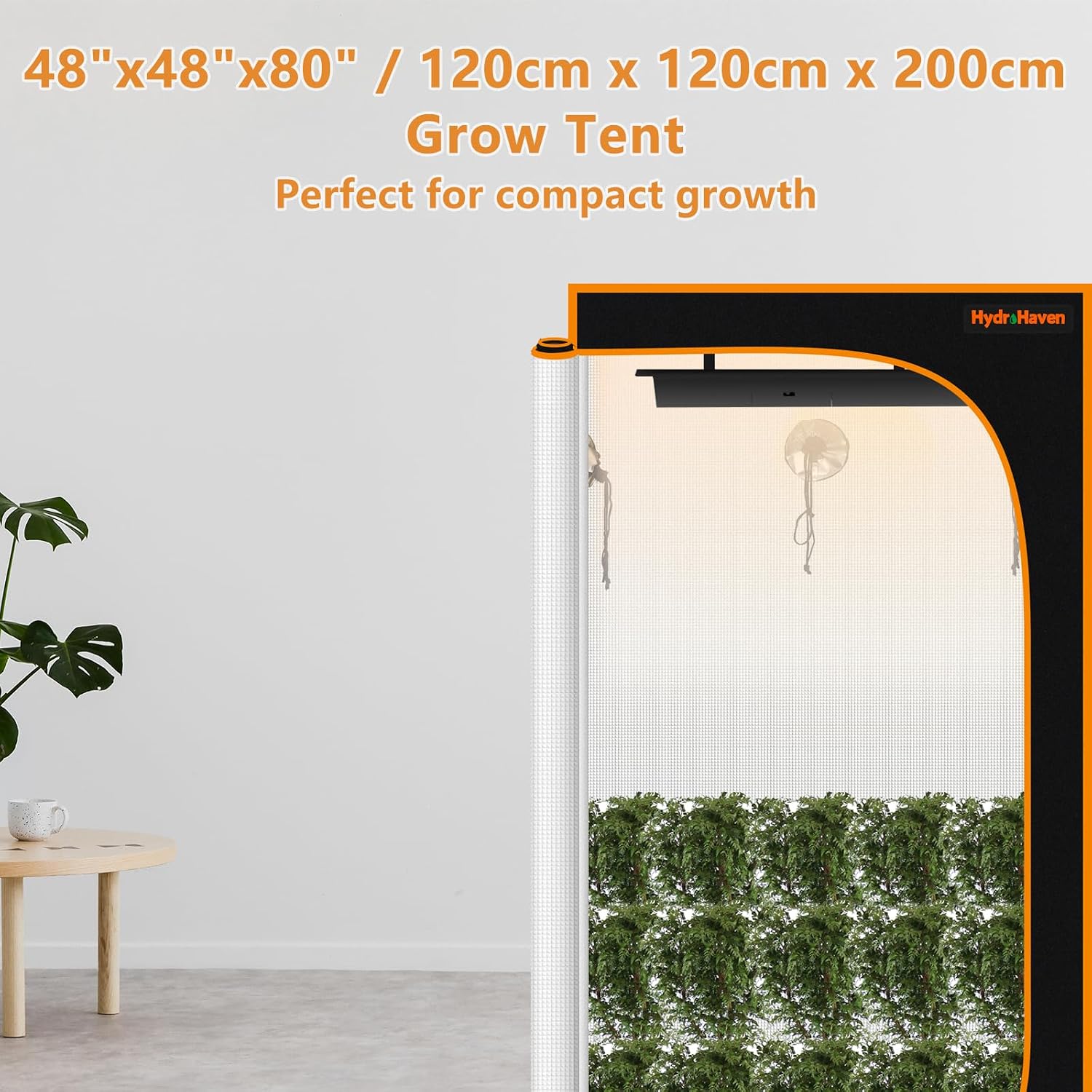 4x4 Grow Tent, High Reflective Mylar Hydroponic Grow Room with Observation Window, Removable Floor Tray & Dual