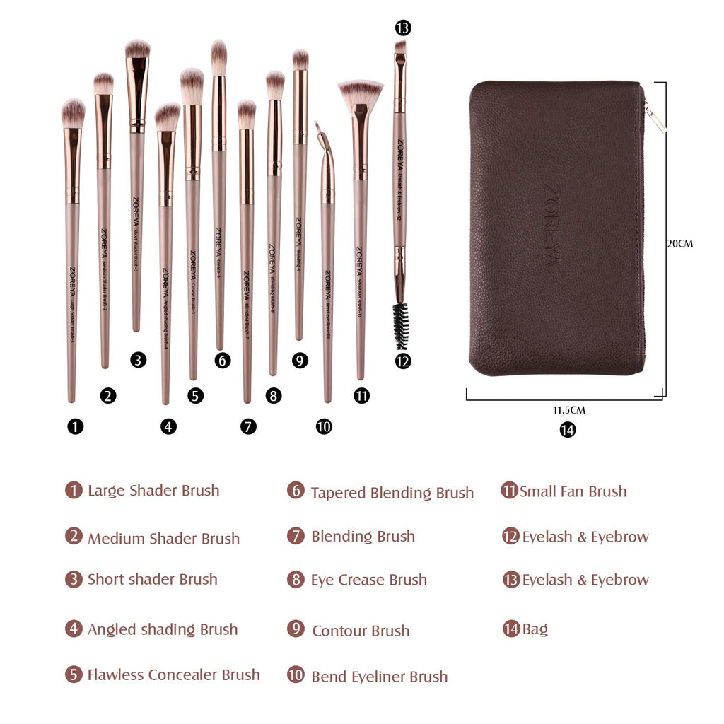 Eye Makeup Brushes, 12 Pcs Professional Eye Brush Set