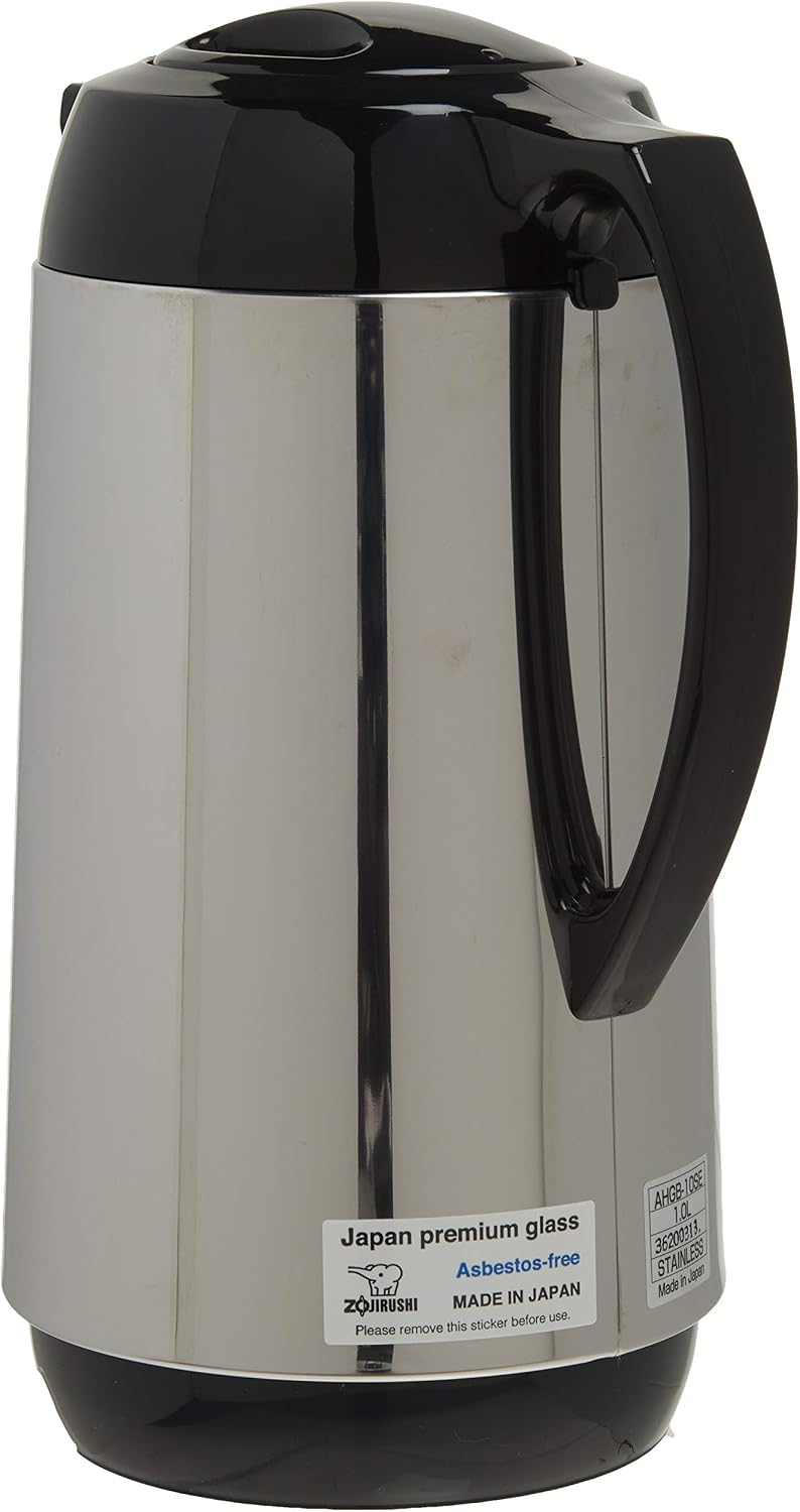 AHGB-10SE, Thermal Serve Carafe, 34 oz. / 1.0 liter, Polished Stainless Steel, Made in Japan
