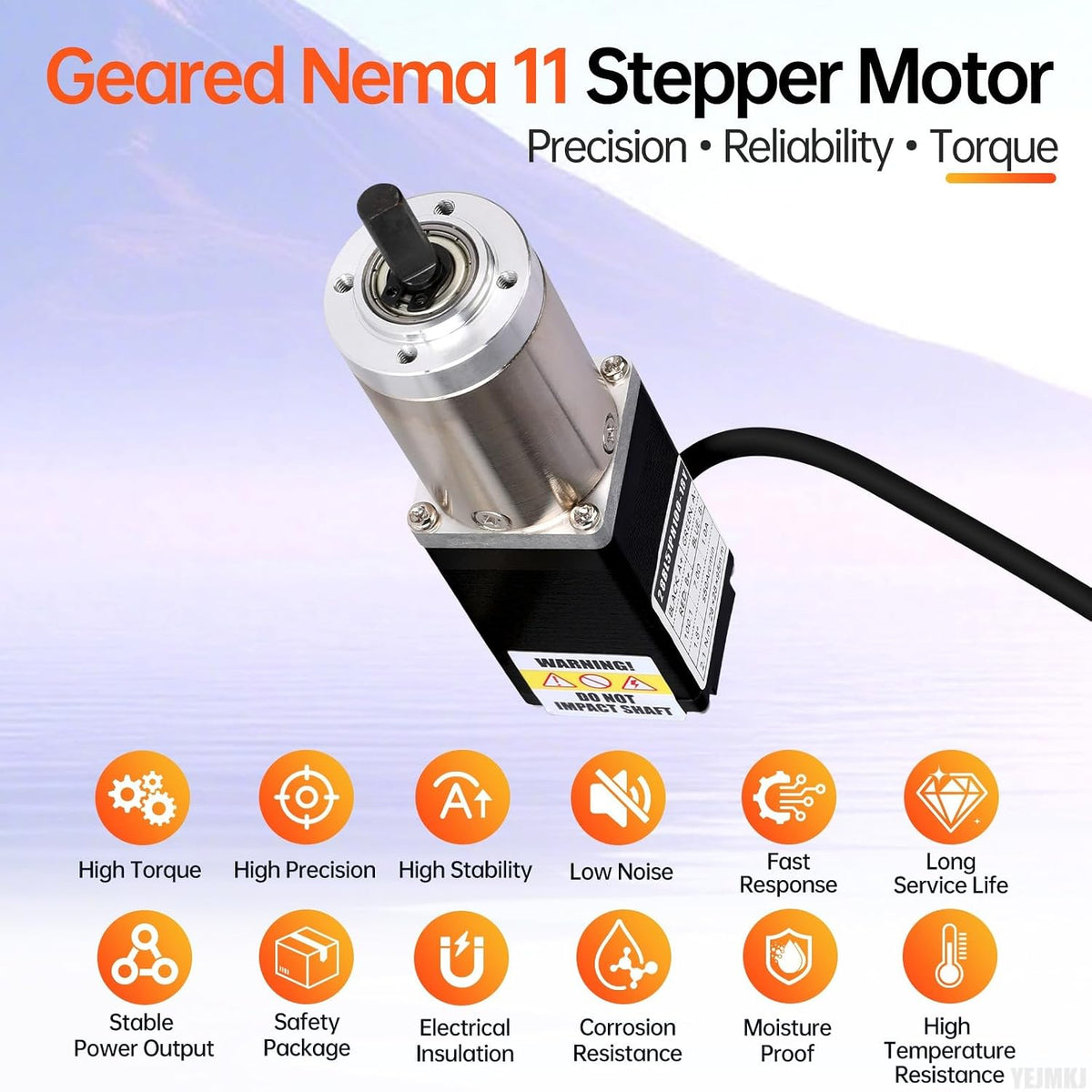 100:1 Planetary Gearbox Nema 11 Stepper Motor 11Ncm 28x94mm 1.0A