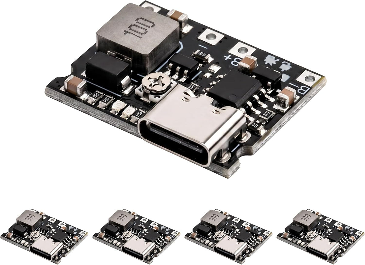 5Pcs TP4056 Type-C 18650 Charge Boost Adjustable Module