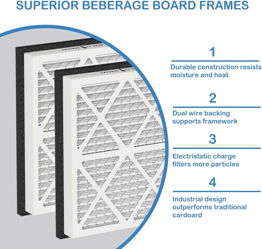 20x25x3 MERV 13 Pleated Air Filter Replacement Compatible with Honeywell Home Air Filter and Zephyr VGF Series