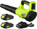 Leaf Blower, Electric Cordless Leaf Blower with 2 Batteries and Charger, 2 Speed Mode, Lightweight Leaf Blowers for