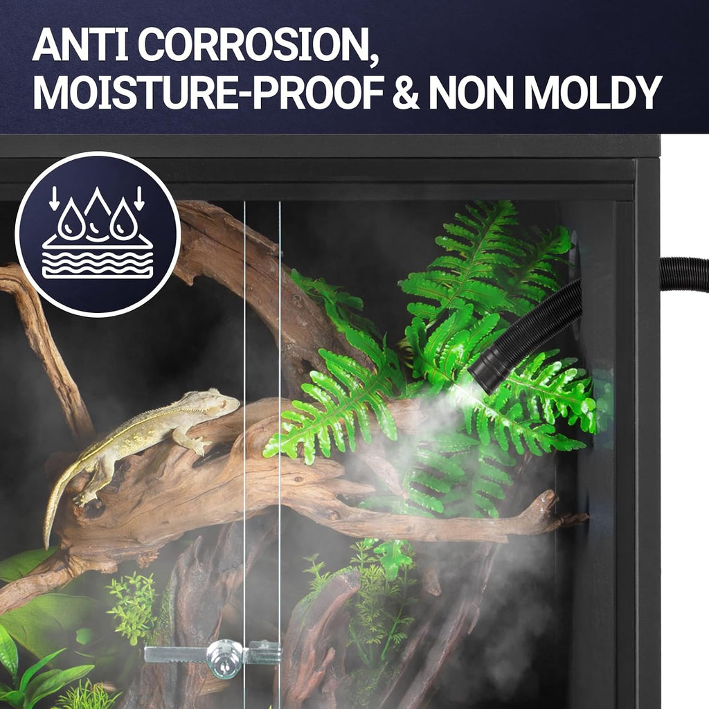 20 Gallon PVC Reptile Tank, 30x12x12 inch Reptile Terrarium for Crested Gecko Frog Lizard Snake Turtle Hermit Crab