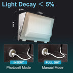 Lightdot 3CCT Wall Pack LED Exterior Light, 3 CCT Adjustable 1 Pack 200W