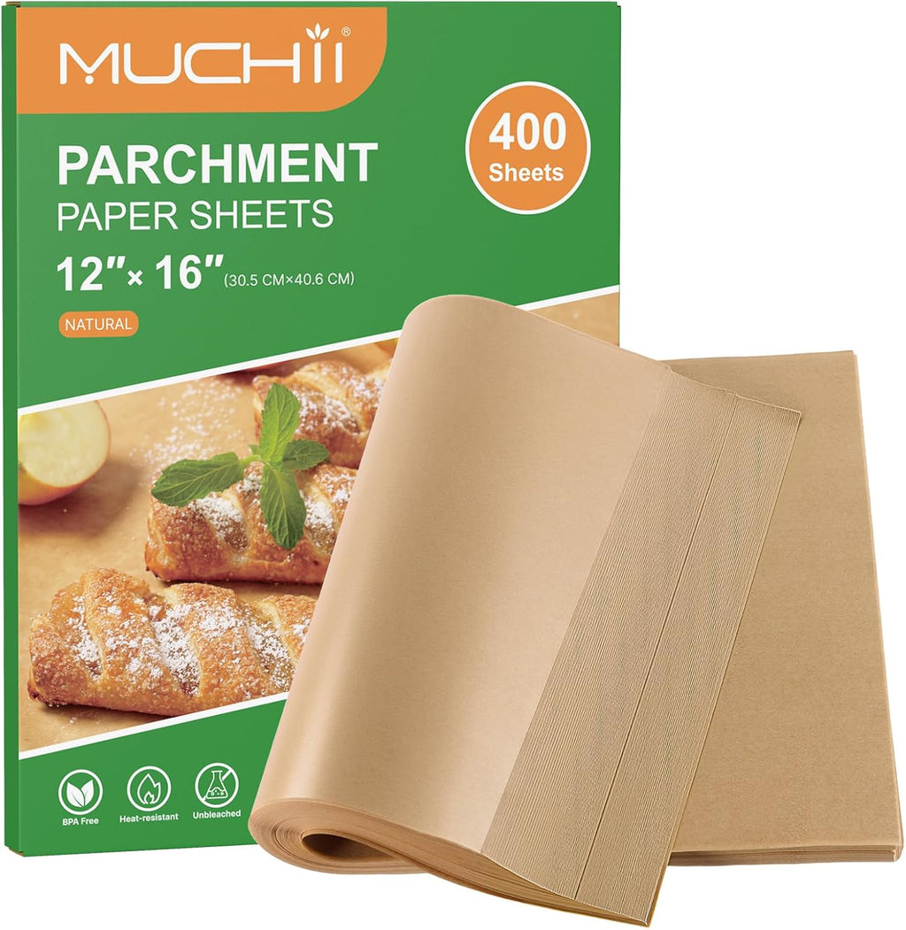 400 Pcs Parchment Paper Sheets for Baking, Precut Non-Stick