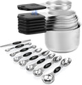 Magnetic Measuring Cups and Spoons Set, N52 Magnetic spoons Nesting Design, 304 Stainless Steel measuring cups, BPA
