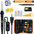 80W LCD Soldering Iron Kit Adjustable Temp 180-520℃ Precision Soldering Gun | 15s Fast Heating Electronics Soldering