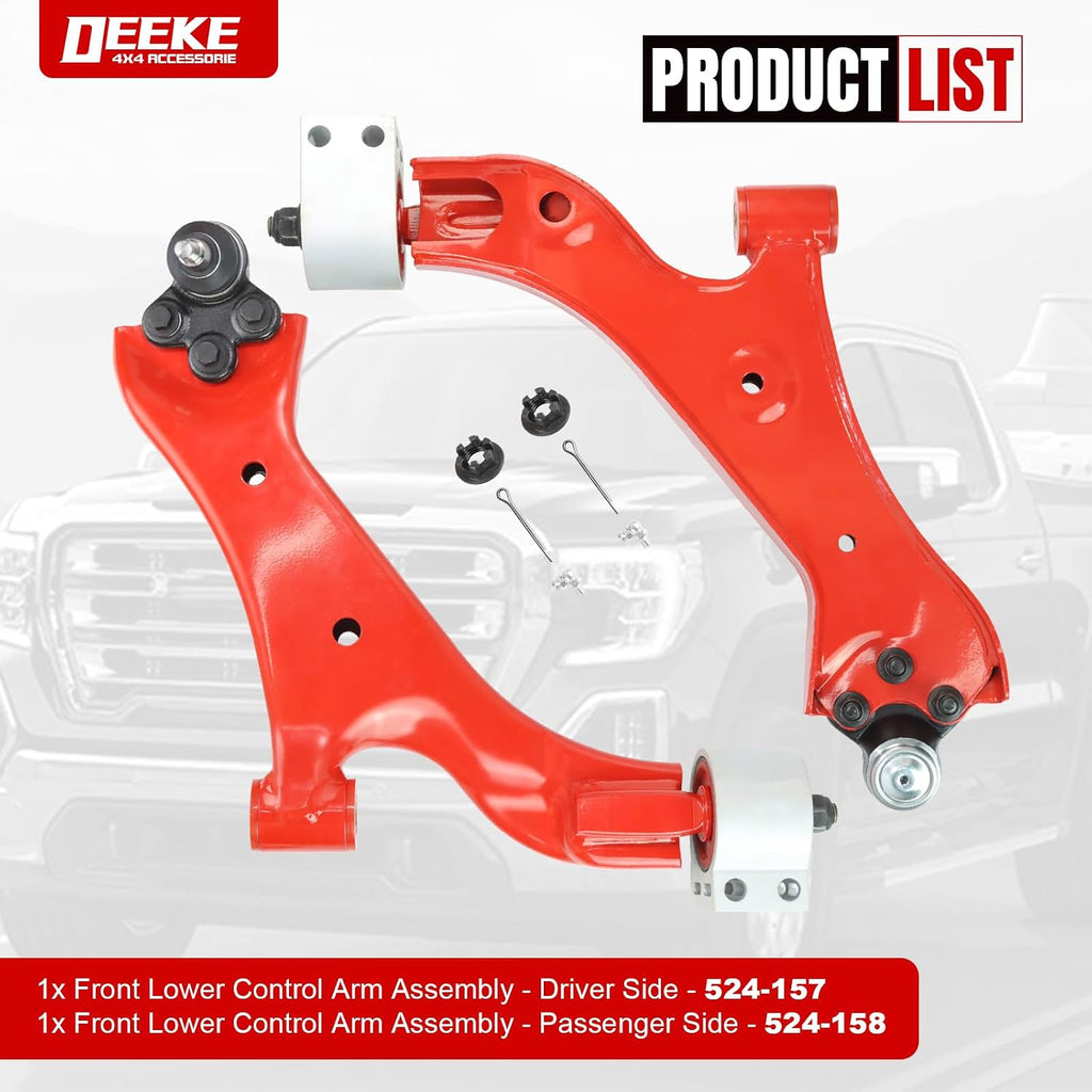 2PC Front Lower Control Arms for 2010–2017 Chevy Equinox & GMC Terrain,2pcs - K623489 K623488(Red)
