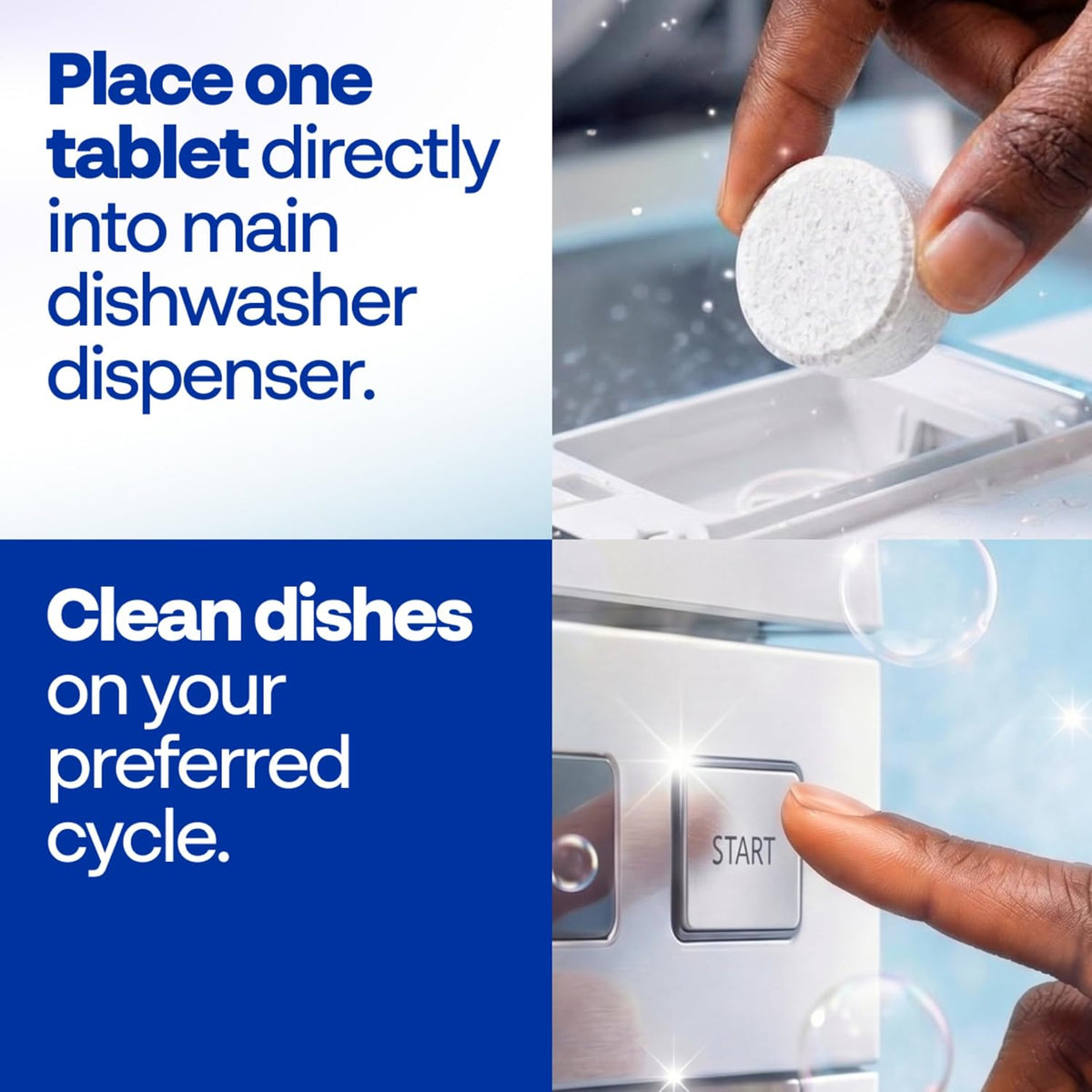 Dishwasher Detergent Tablets, Free & Clear, 60 Count