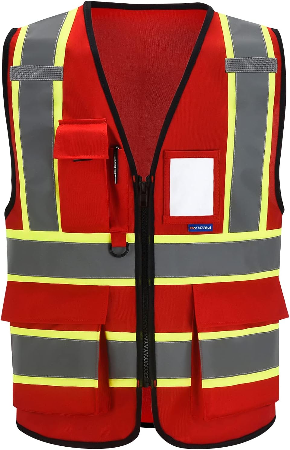 11 color High Vis Reflective Safety Vest for Women Men Pocket Zipper ANSI/ISEA Standard