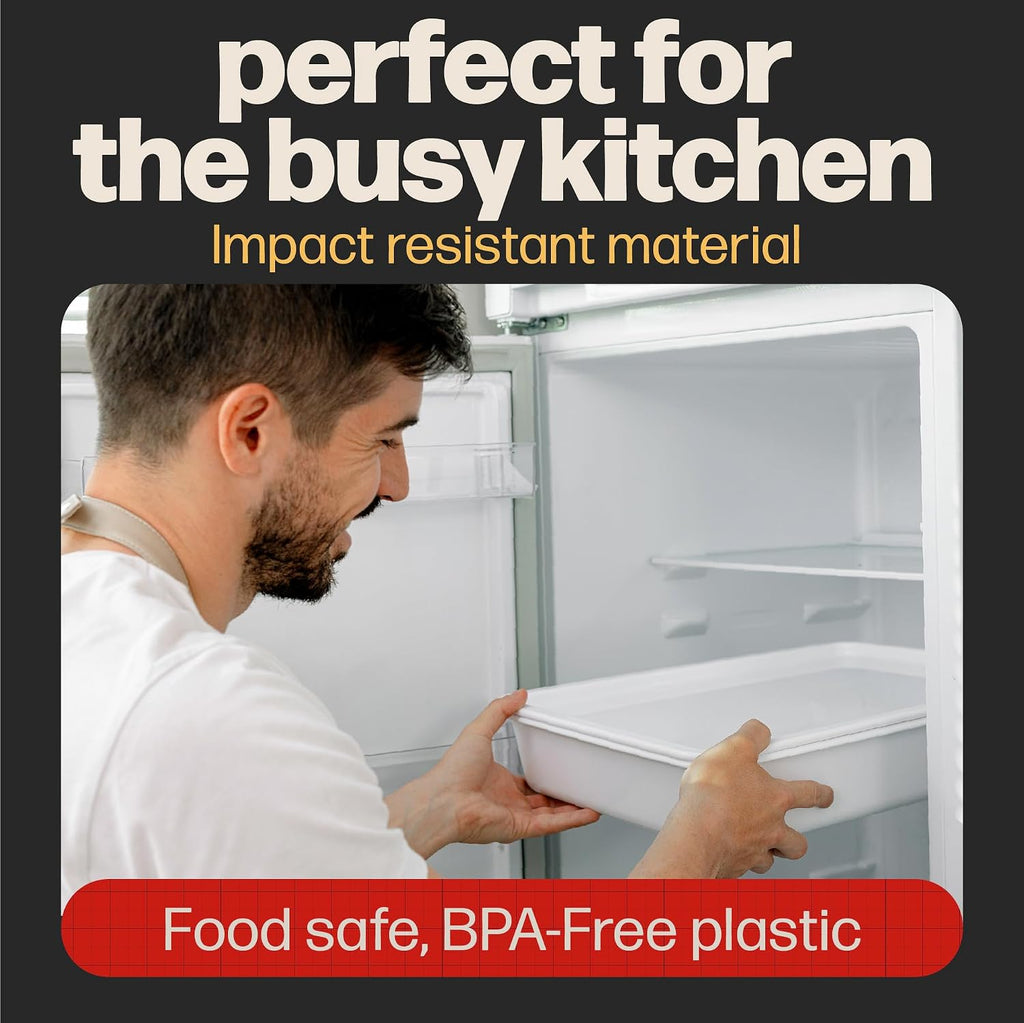 Pizza Dough Proofing Box - Pack of 2 Stackable BPA-Free Trays with Covers - Perfect as a Bread Proofing Box and Dough