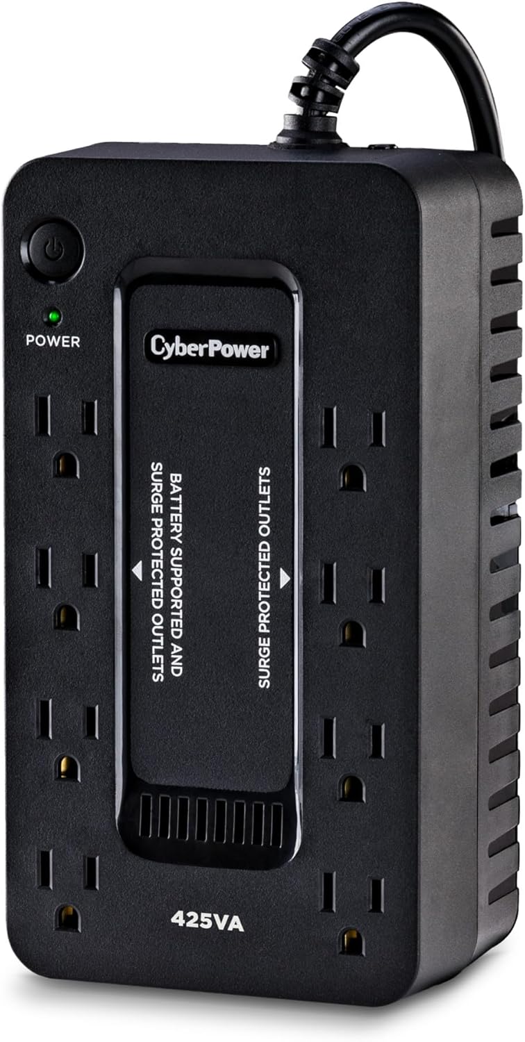 ST425 Standby UPS Battery Backup and Surge Protector | 425VA/260W, 8 Outlets, Compact, UL Certified