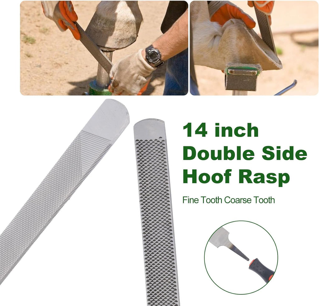 12PCS Horse Farrier Tools Kit Hoof Trimming Tools with Handbag
