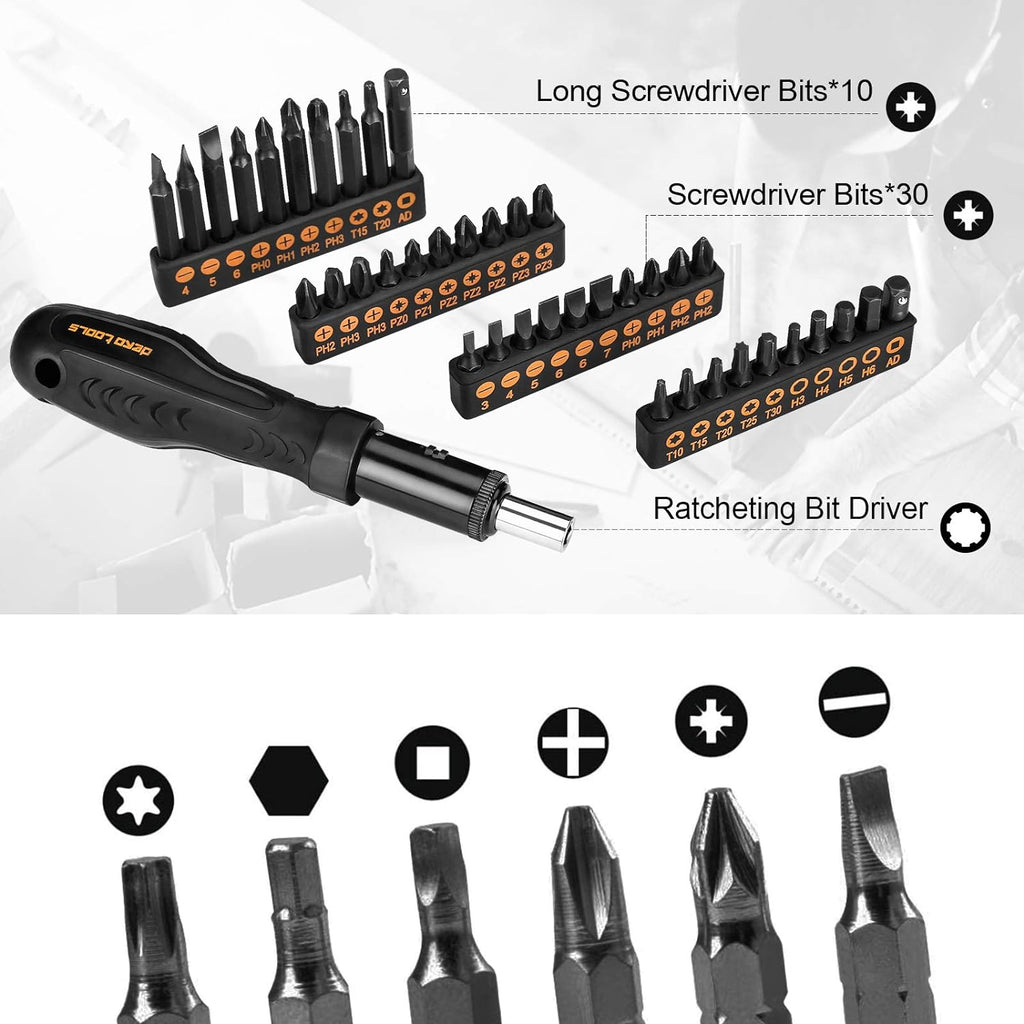 218-Piece General Household Hand Tool kit, Professional Auto Repair Tool Set for Homeowner, General Household Hand