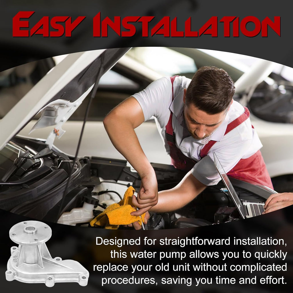 Engine Water Pump with Gasket, Compatible with Hyundai ＆ Kia