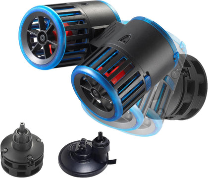 Aquarium Magnetic Dual Powerheads 25W 5400Gph for 30~300Gal Fish Tank Wave Maker Quiet and Strong Submersible Water