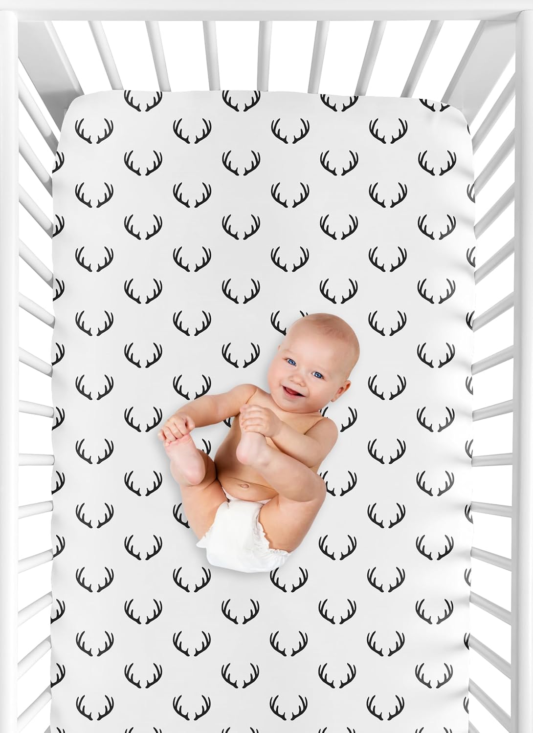 3-Piece Baby Crib Sheets Set (Woodland Camo Deer) for Boys, Infant Nursery, Toddler Room - Fitted, Standard Size