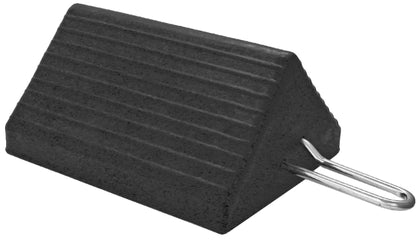 Buyers Products WC1085H Heavy Duty Rubber Wheel Chock with Handle, 10 x 8 x 5 Inch, Reinforced Oil Resistant Rubber