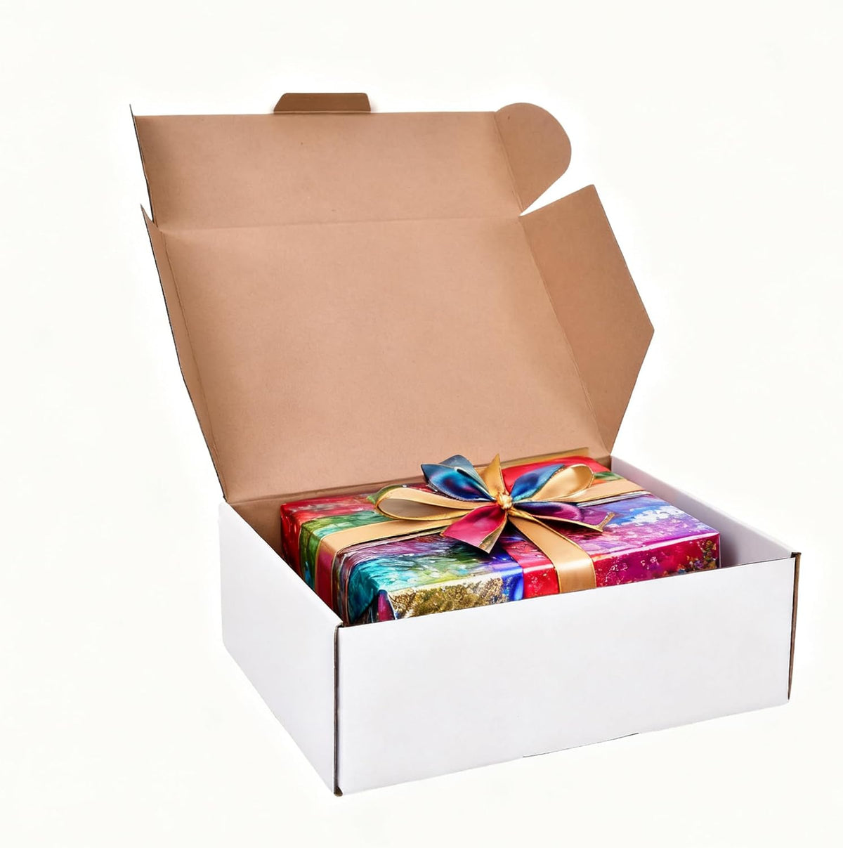 9x6x4 Inches Shipping Boxes Set of 15,White Corrugated Cardboard Box Literature Mailer for Small Business, Literature