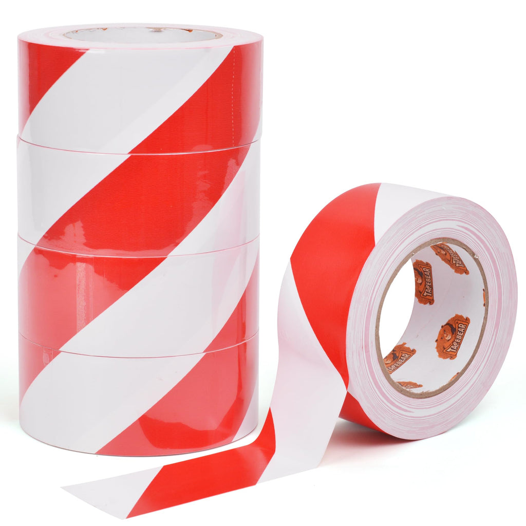 Hazard Caution Tape White Red 2inch x 150 Feet(50yds)