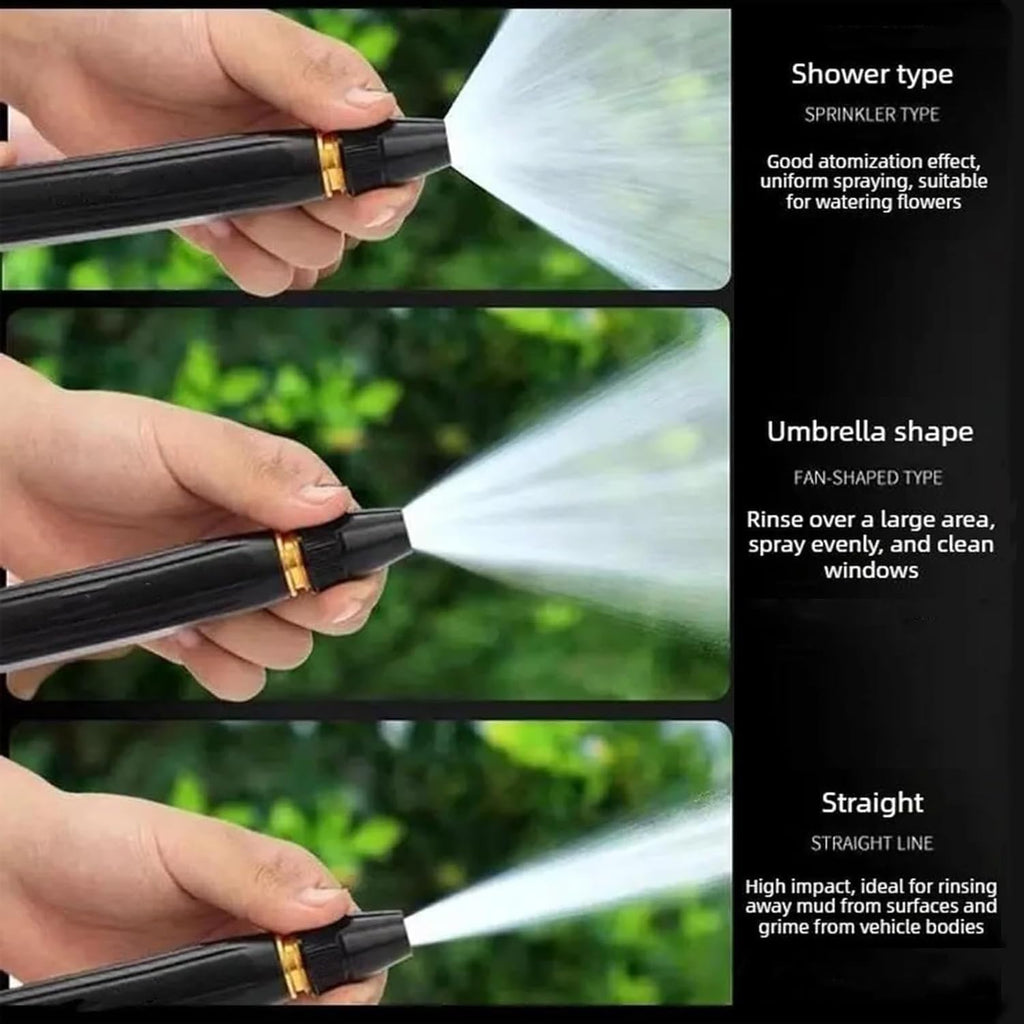 Home High-Pressure Water Gun Nozzle, Adjustable Garden Hose Sprayer with 3 Spray Modes, Leak-Proof Heavy Duty Nozzle