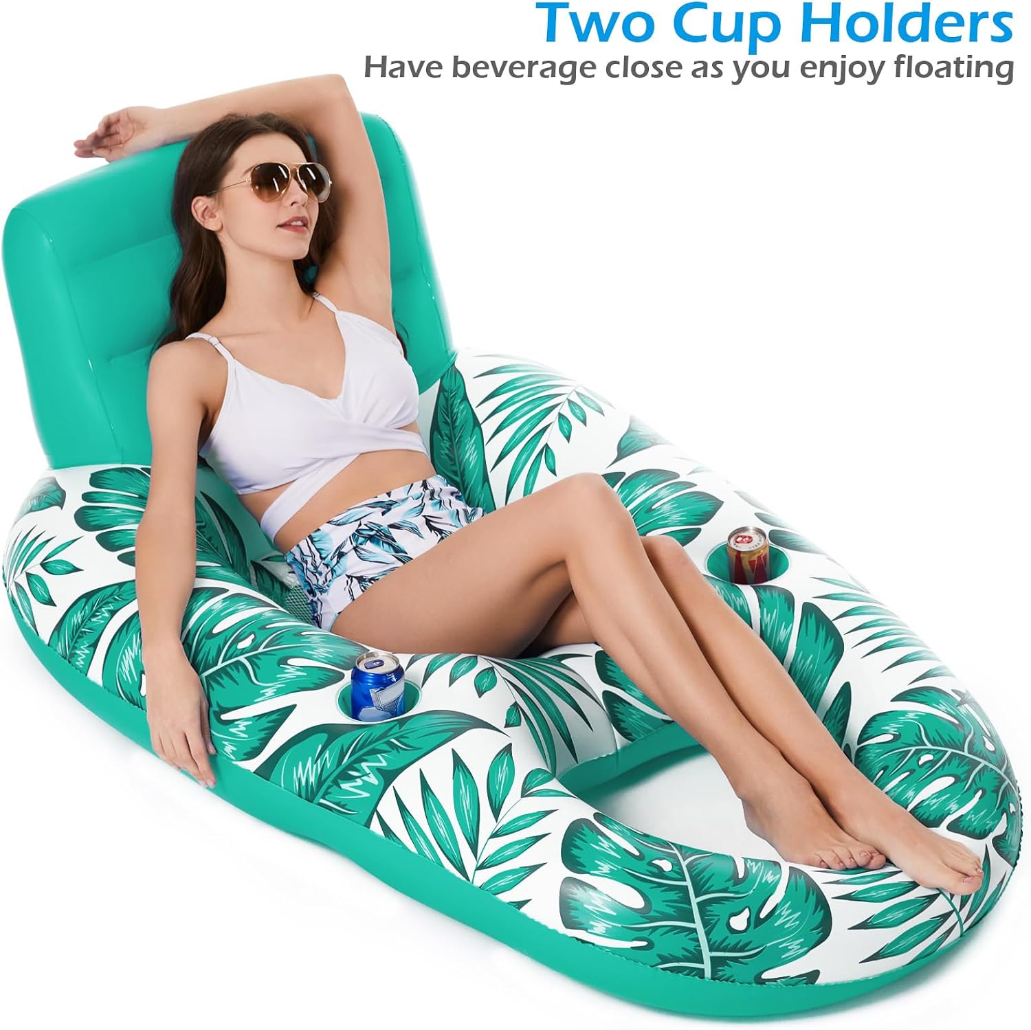 Inflatable Pool Float Adult - Pool Floaties Lounger Floats Raft Floating Chair Water Floaties for Swimming Pool Lake