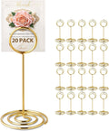 Gold Table Number Holder Card Place Card Holder, 20 PCS | 3.34 Inch Table Card Holder, Cards Stand, Name Menu Clips