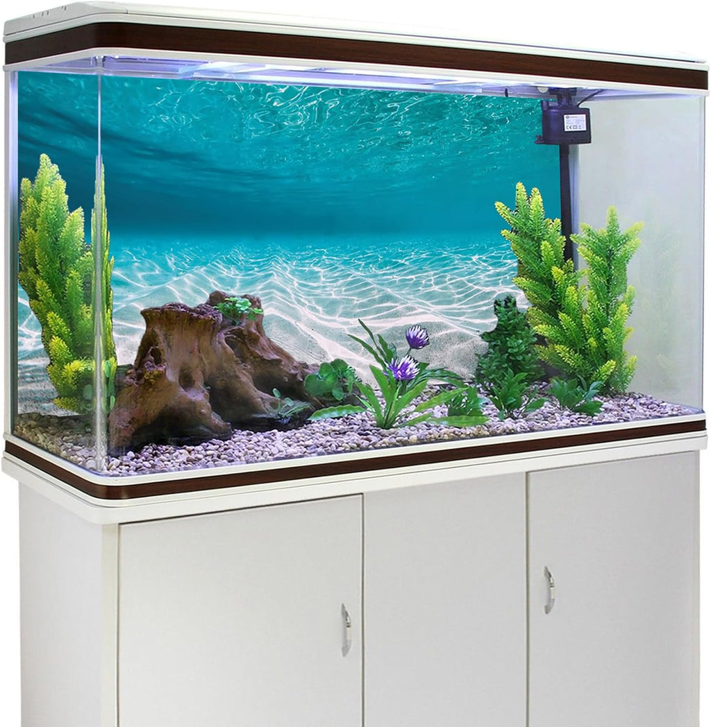 48x24 in Undersea Vinyl Aquarium Backdrop Ocean Floor Fish Tank Background