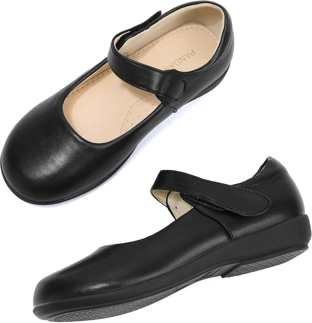 Girls Mary Jane School Uniform Flats Dress Shoes | Toddler/Little Kid/Big Kid, Roomy Round Toe, Breathable Insoles