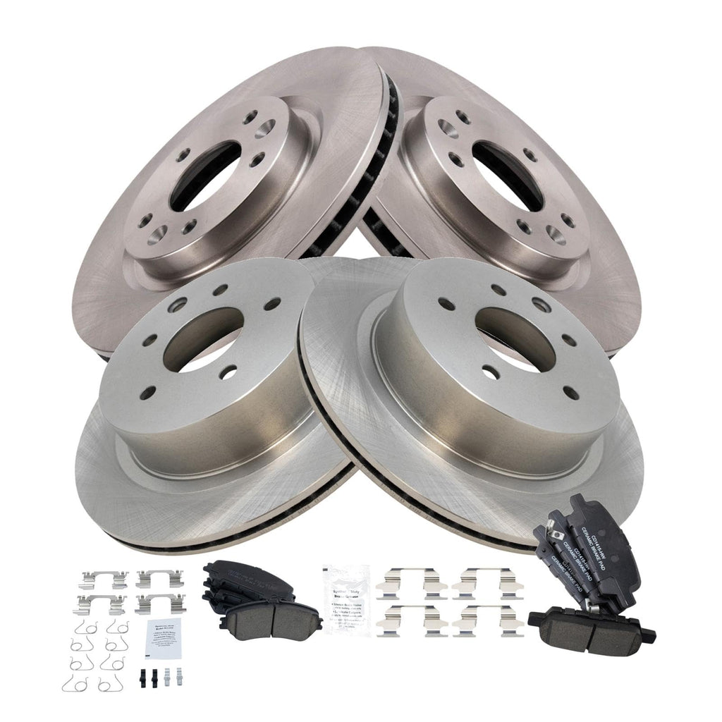 TRQ Brake Pad & Rotor Kit Ceramic