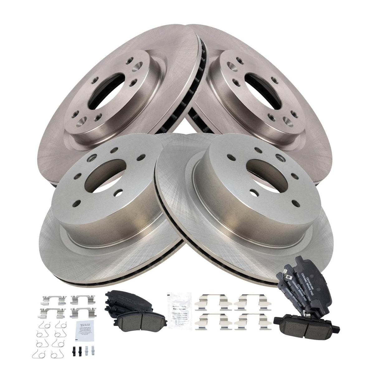 TRQ Brake Pad & Rotor Kit Ceramic