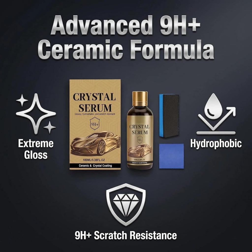 2PC PTZ Crystal Serum,2026 Upgrade Graphene Ceramic Coating for Cars,Car Coating Spray,9H Hardness, Long-Lasting