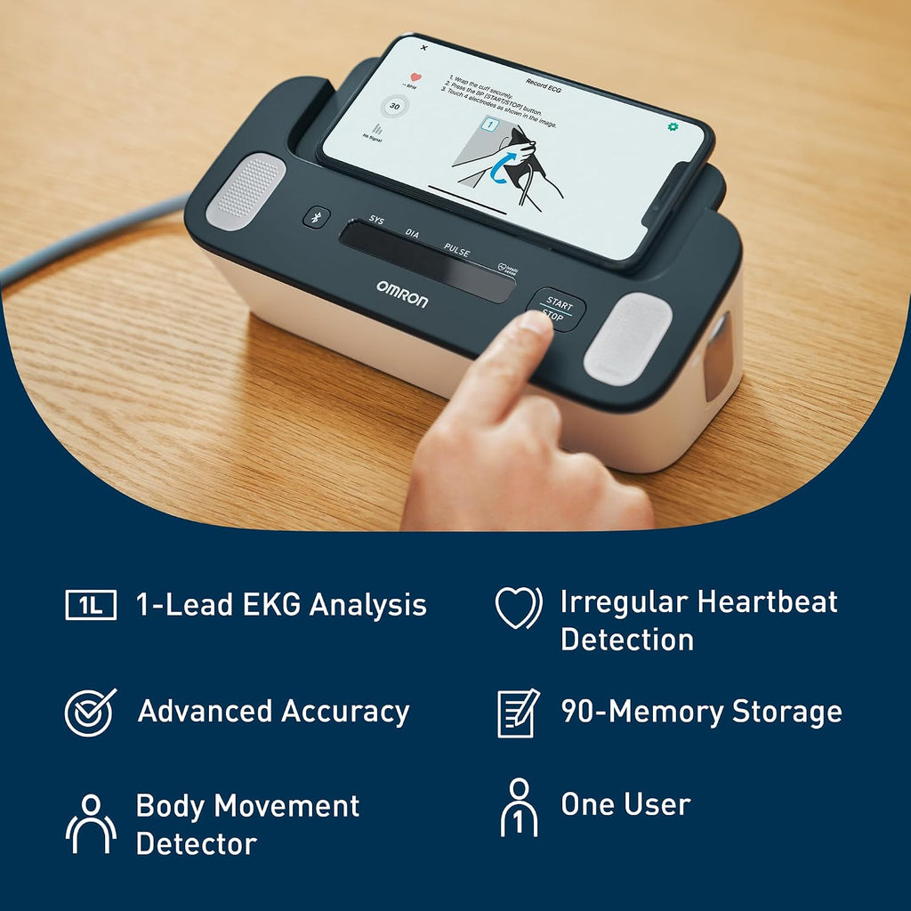 Complete 2-in-1 Blood Pressure Monitor + EKG for Home Use & Upper Arm Blood Pressure Cuff - #1 Doctor & Pharmacist