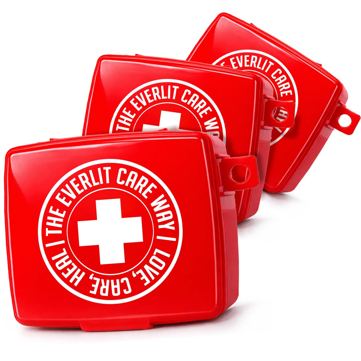 EVERLIT Pocket-Aid Kit | Travel-Friendly Hard-Shell Cases with 50 Items for Cuts, Scrapes, Burn & Wound Care | Pack