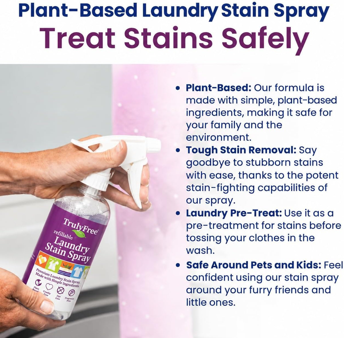 Laundry Stain Remover Spray - 16oz + 1 Fill, 3oz